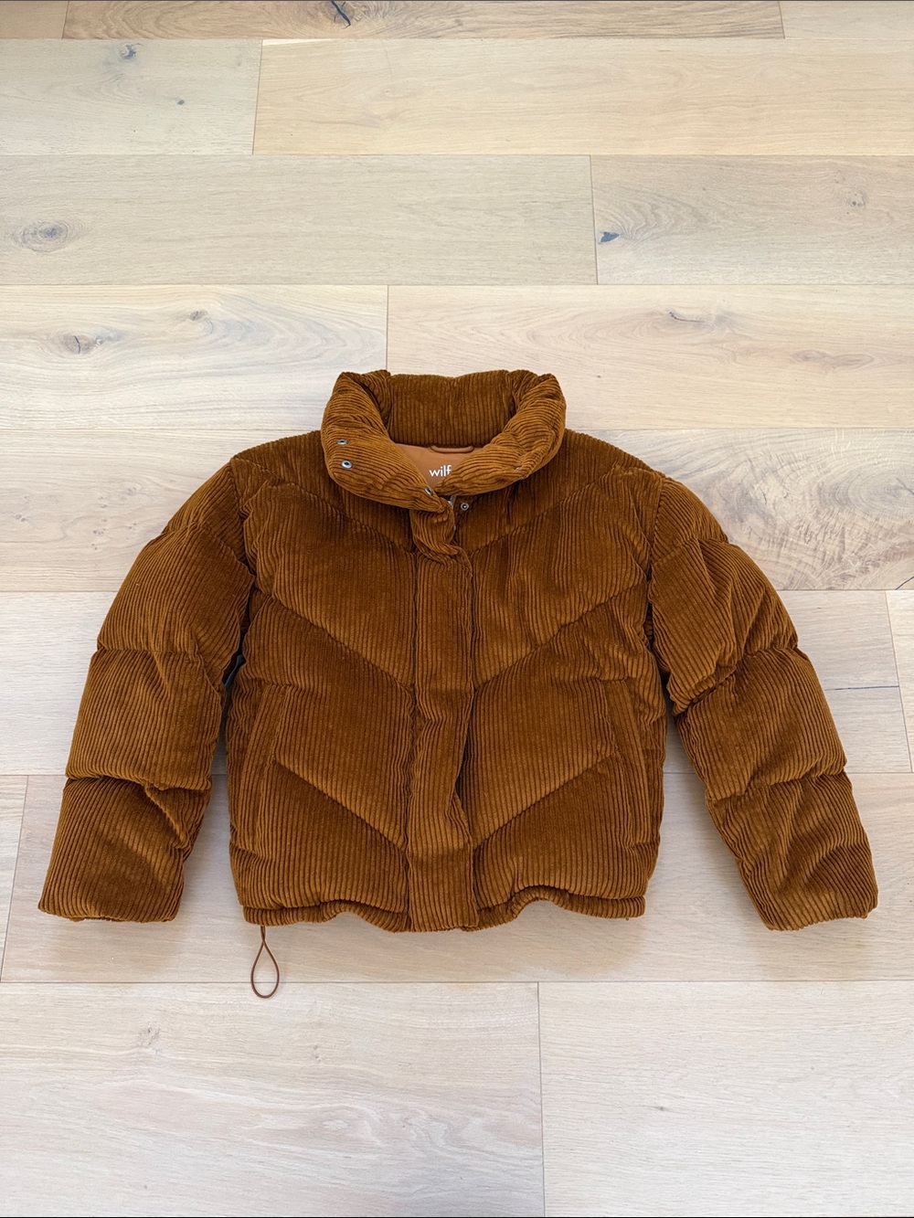 Aritzia Cloud Puff Corduroy Puffer Jacket - Brown